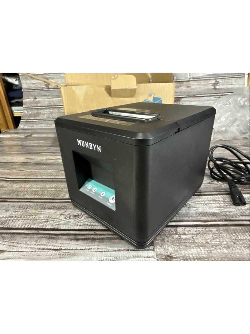 MUNBYN Thermal Receipt Printer ITPP098P USB Wired Printer with Auto Cutter Black